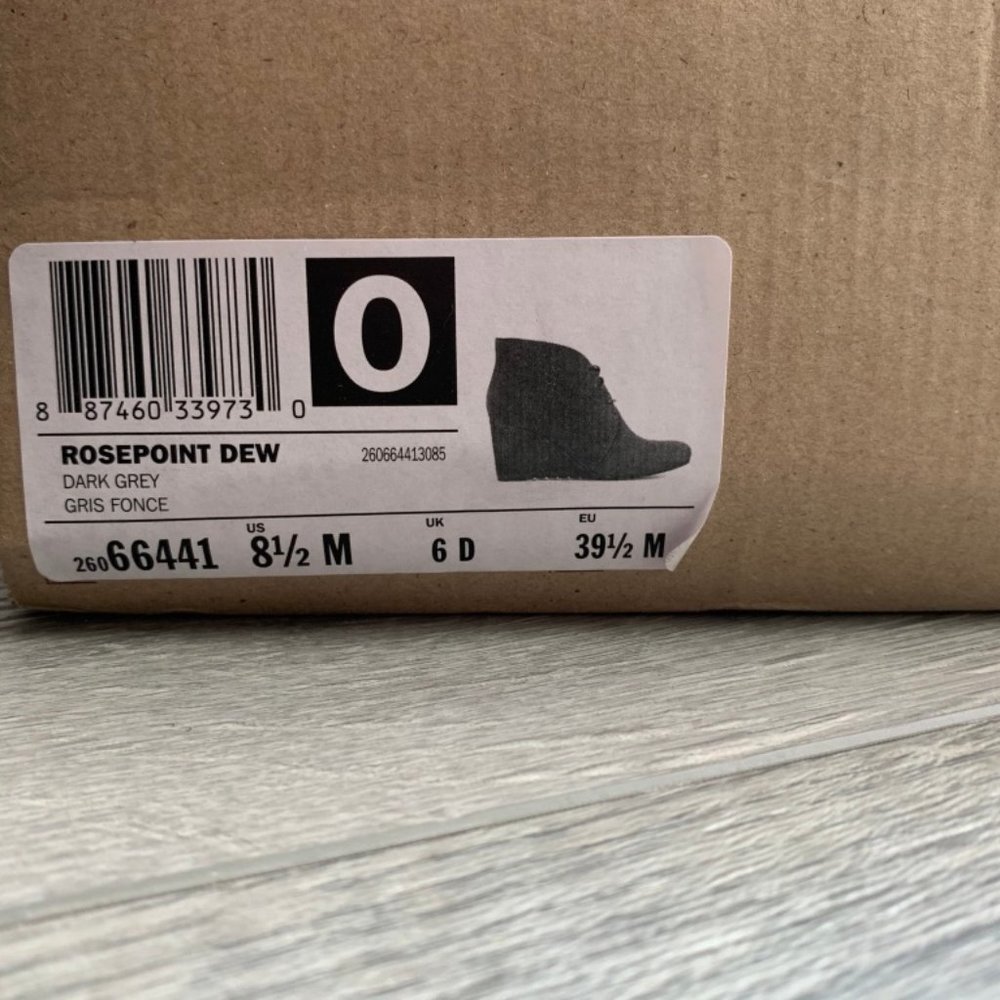 Clarks Suede Ankle Boots Dark Grey - Picture 6 of 6